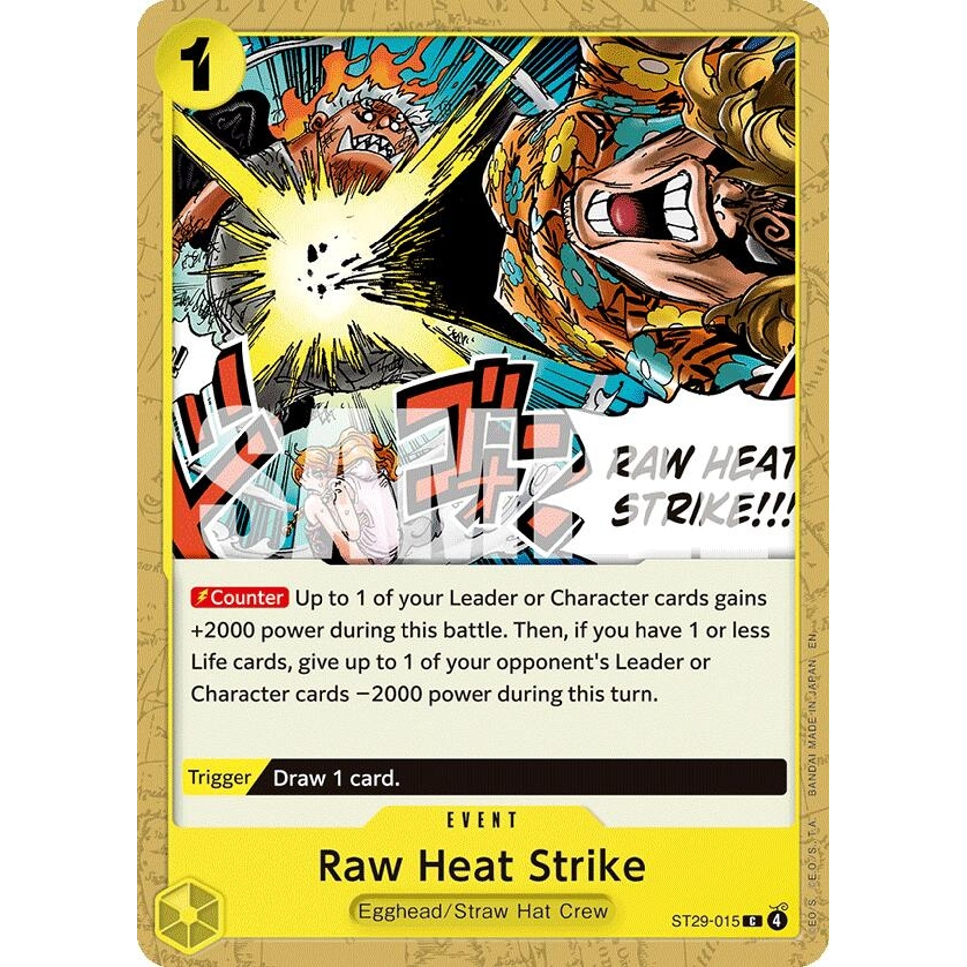 Image for Raw Heat Strike (ST29-015) - One Piece Card Game