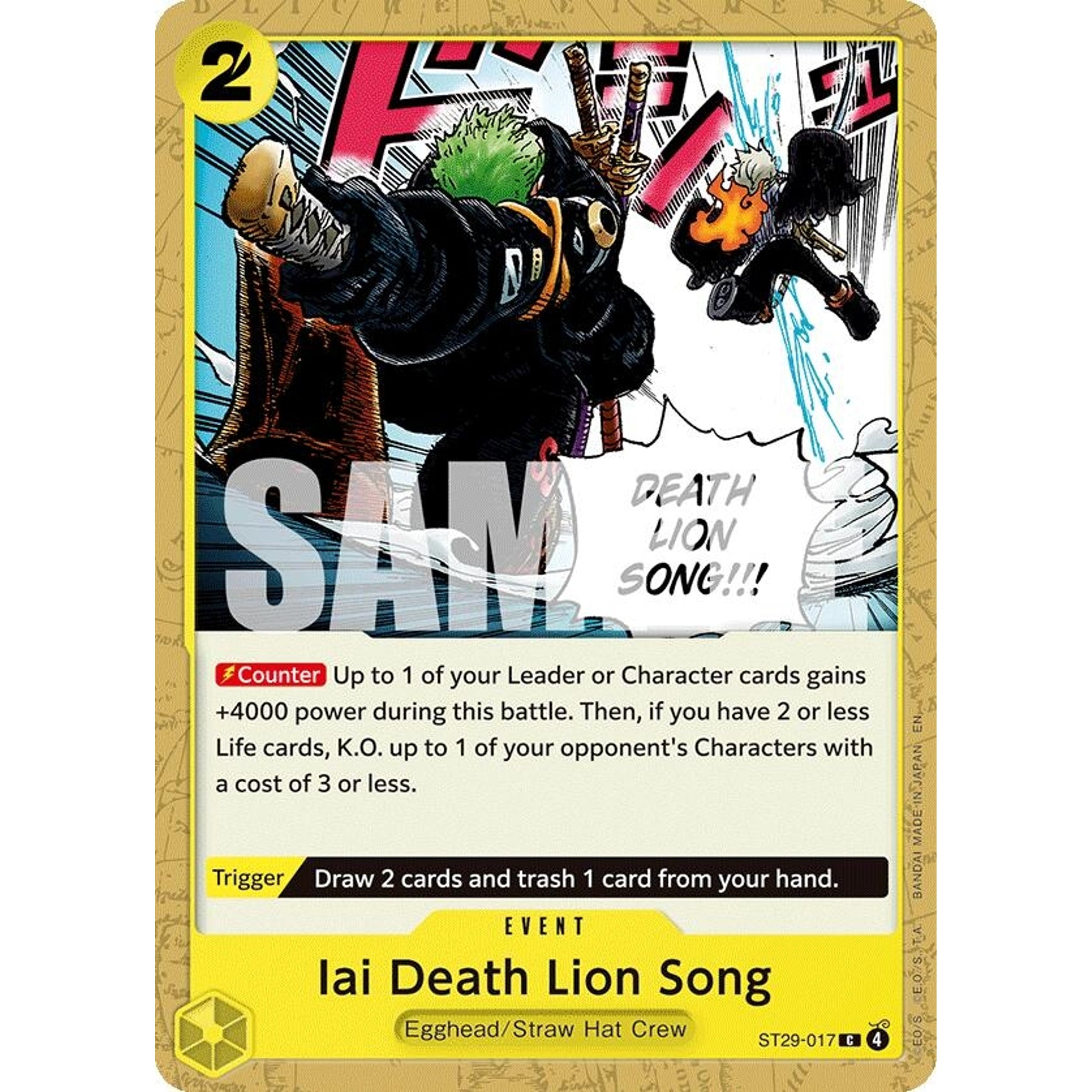 Image for Iai Death Lion Song (ST29-017) - One Piece Card Game