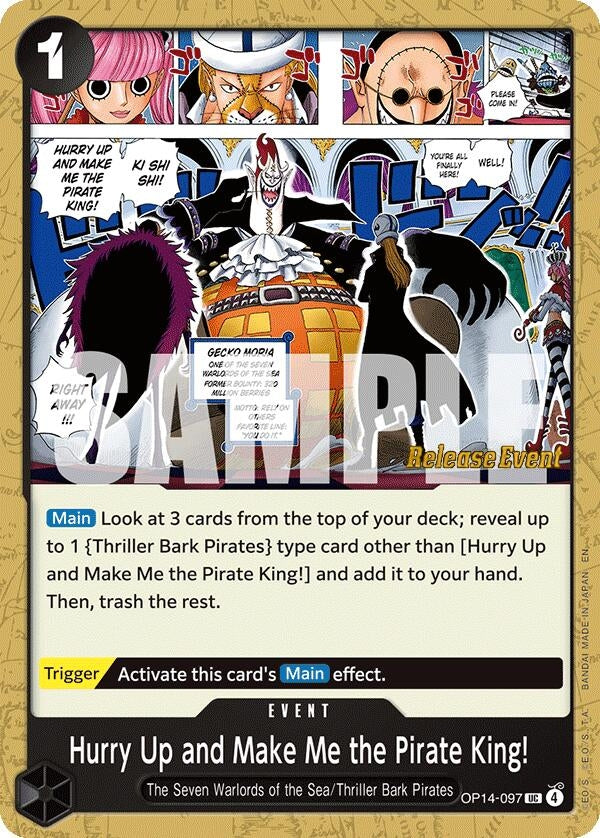 Image for Hurry Up and Make Me the Pirate King! (OP14-097) - One Piece Card Game