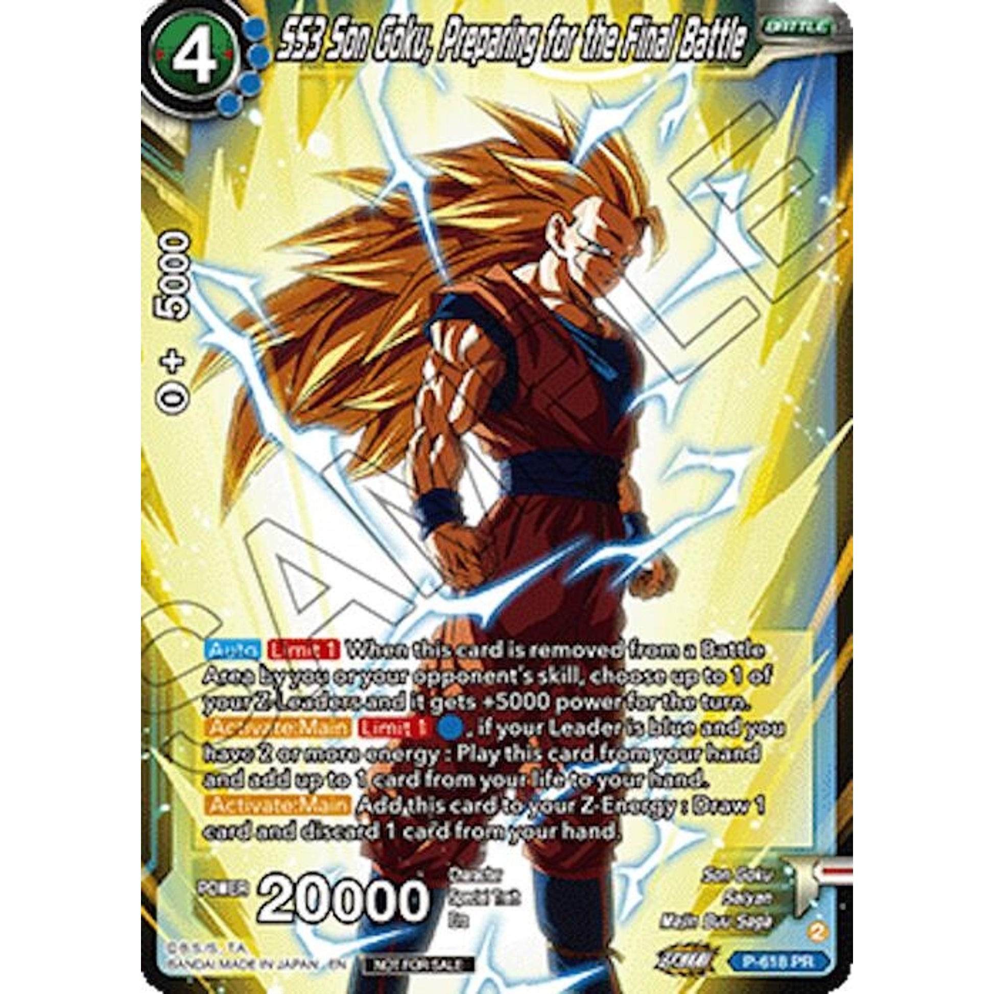 Image for SS3 Son Goku, Preparing for the Final Battle (Ultra-Bout Series Tournament Pack Vol.1) (P-618) (TPR) - Dragon Ball Super: Masters