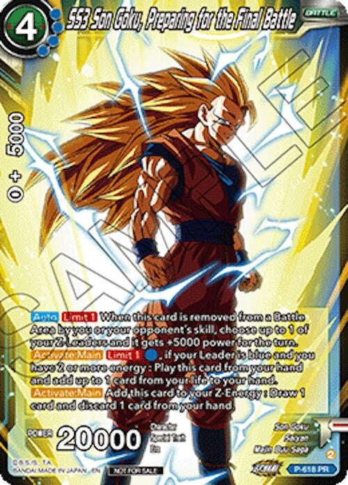 Image for SS3 Son Goku, Preparing for the Final Battle (Ultra-Bout Series Tournament Pack Vol.1) (P-618) (TPR) - Dragon Ball Super: Masters