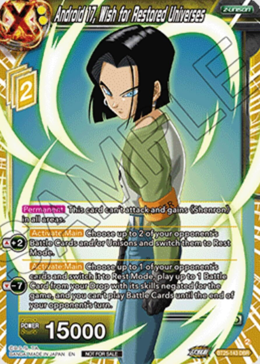 Image for Android 17, Wish for Restored Universes (Ultra-Bout Series Tournament Pack Vol.1) (BT25-143) (TPR) - Dragon Ball Super: Masters