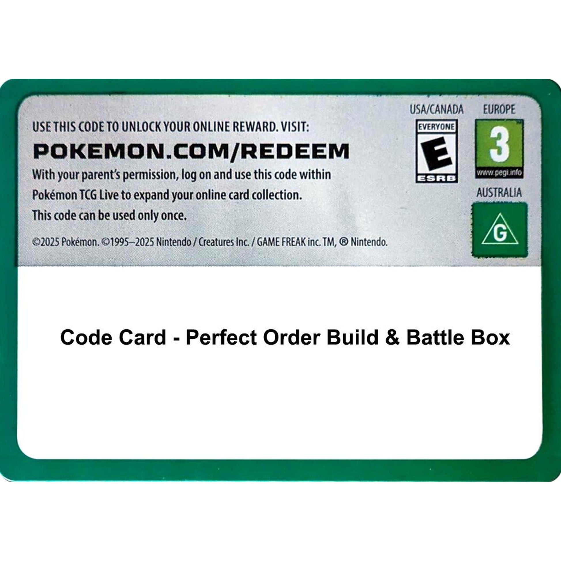 Image for Code Card - Perfect Order Build & Battle Box - Pokemon