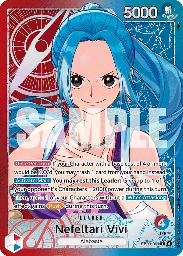 Image for Nefeltari Vivi  - 001 (Alternate Art) (EB03-001) (EB-03) - One Piece Card Game