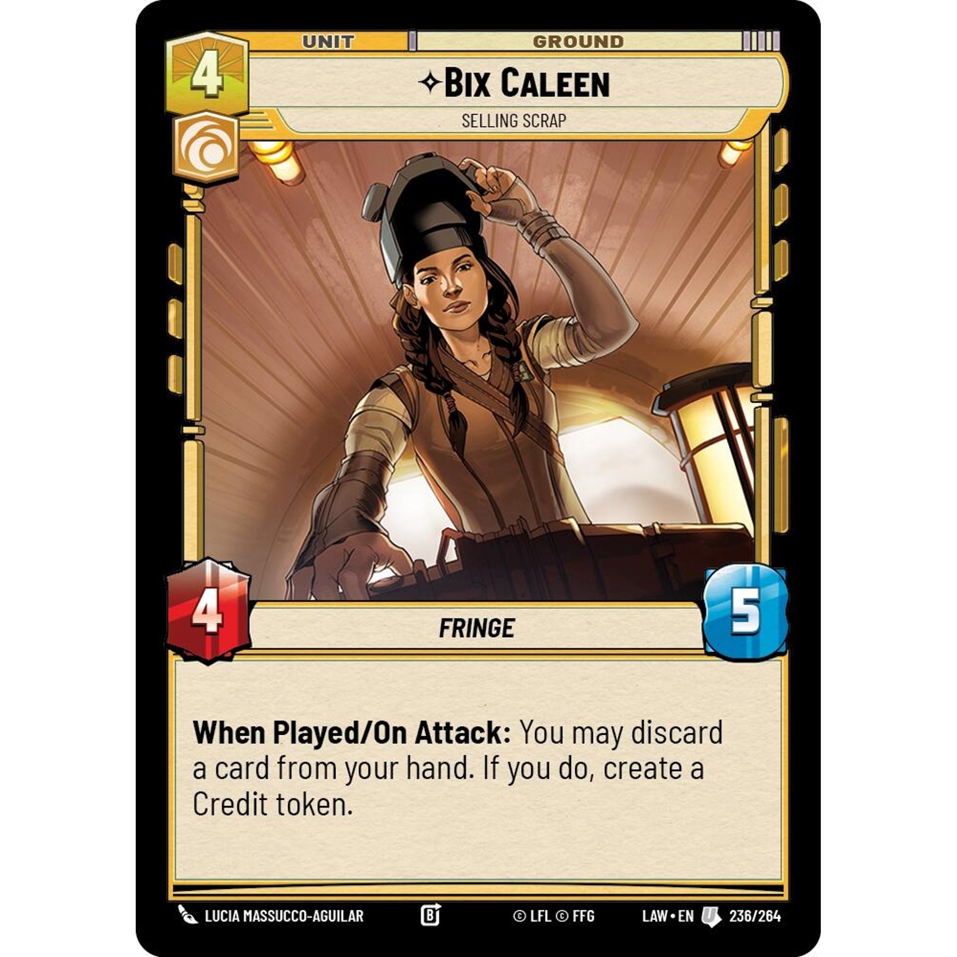 Image for Bix Caleen - Selling Scrap (236/264) (LAW) - Star Wars: Unlimited