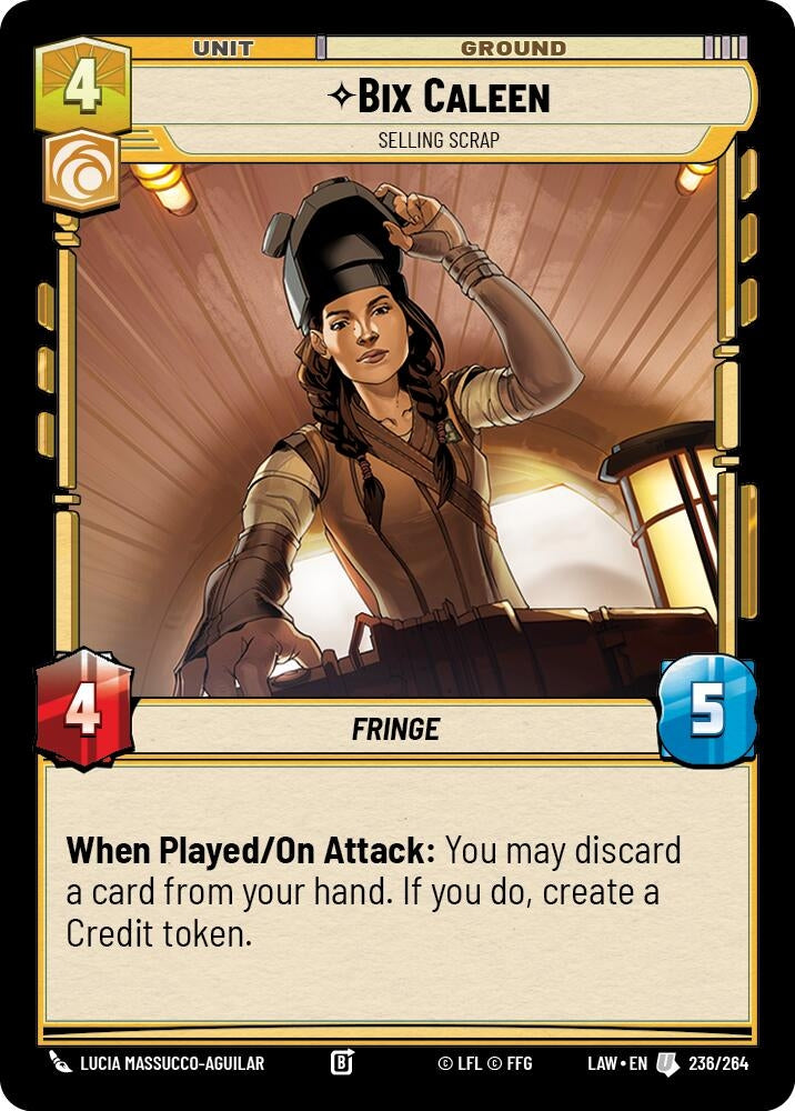 Image for Bix Caleen - Selling Scrap (236/264) (LAW) - Star Wars: Unlimited
