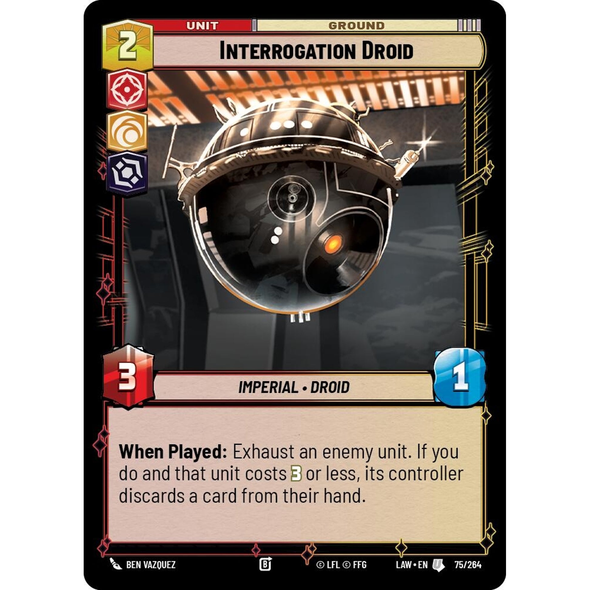 Image for Interrogation Droid (75/264) (LAW) - Star Wars: Unlimited