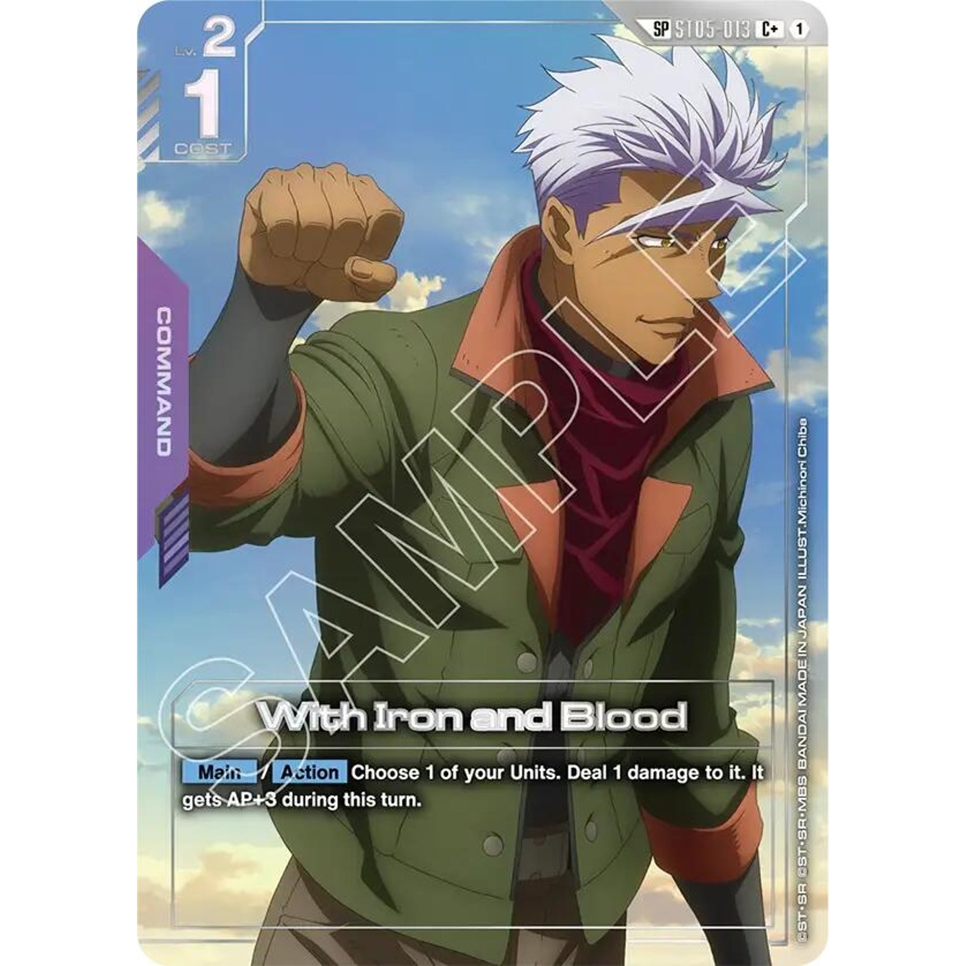 Image for With Iron and Blood (SP) (C+) (ST05-013) (GD03) - Gundam Card Game
