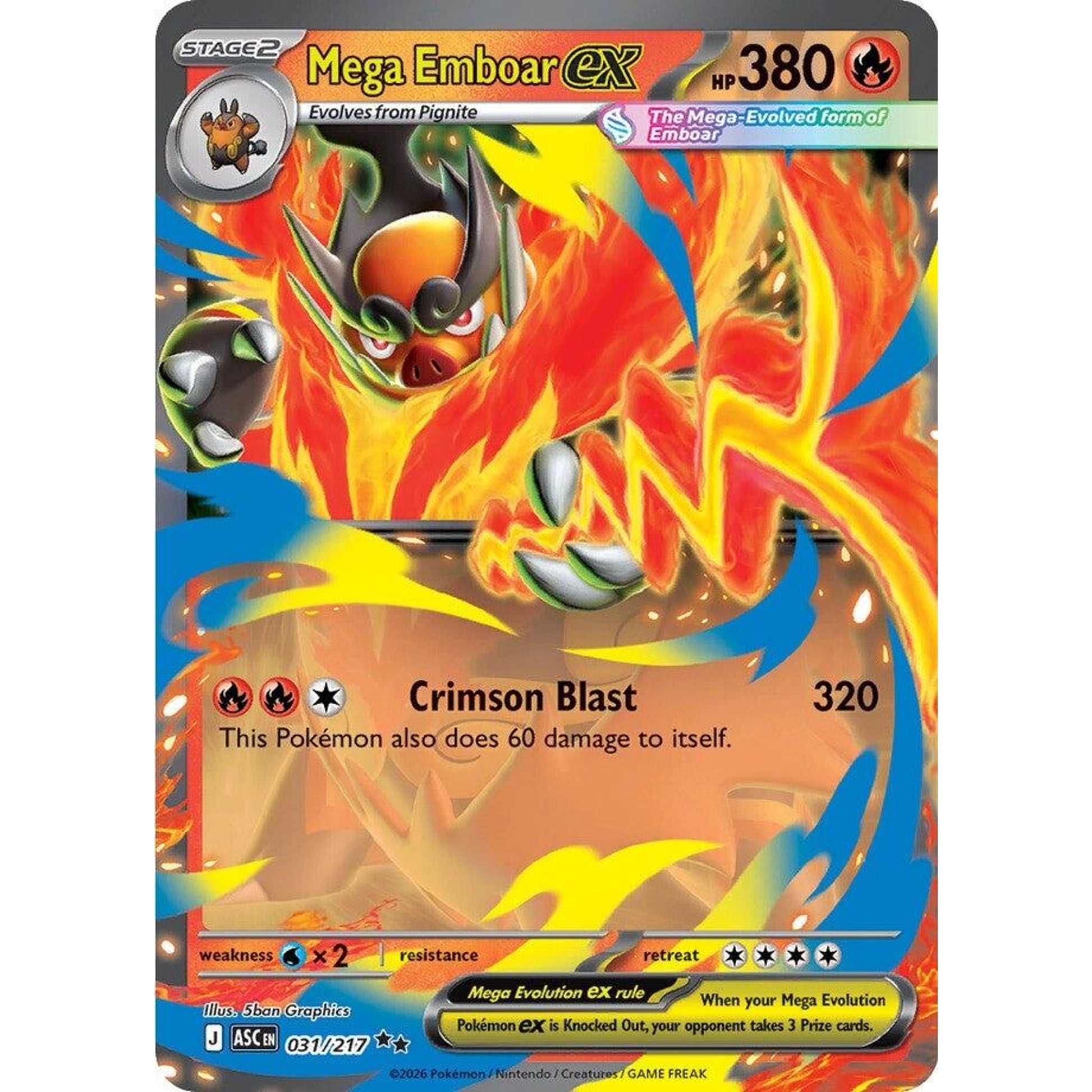 Image for Mega Emboar ex (031/217) (ASC) - Pokemon