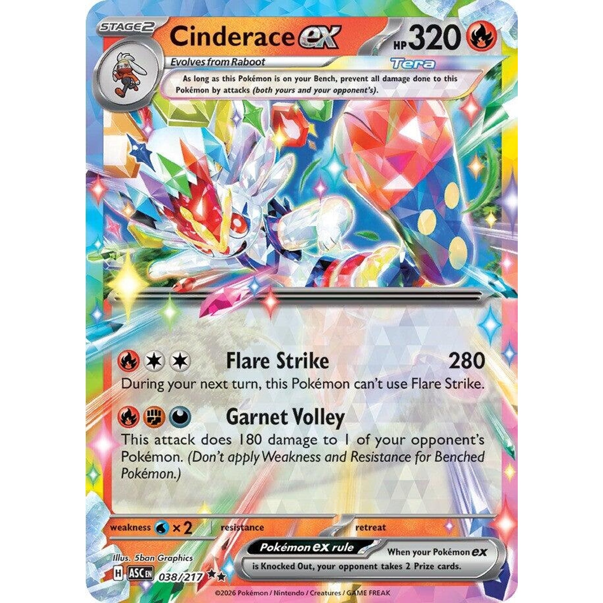 Image for Cinderace ex (038/217) (ASC) - Pokemon