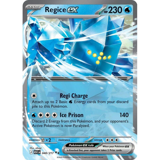 Image for Regice ex (048/217) (ASC) - Pokemon