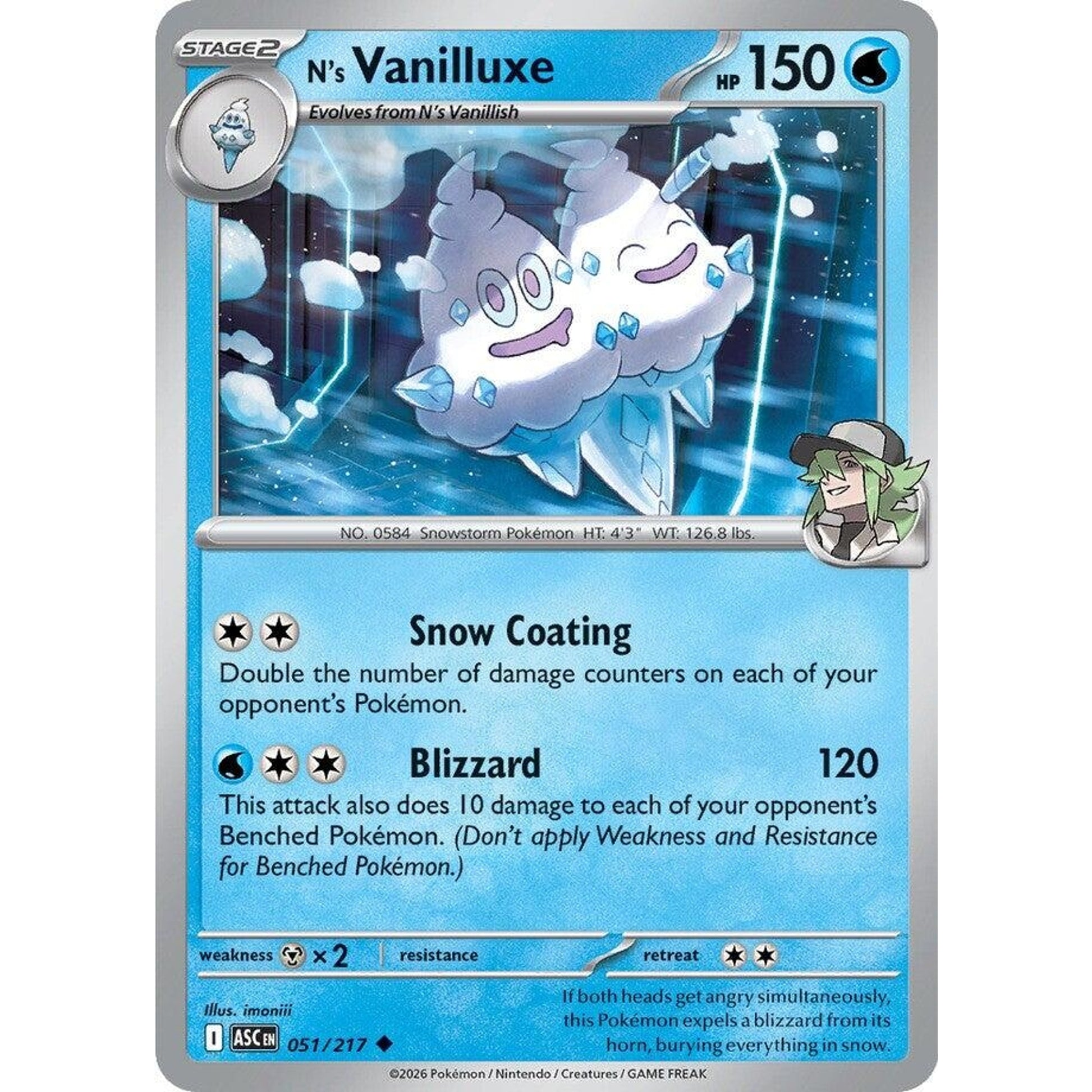 Image for N's Vanilluxe (051/217) (ASC) - Pokemon