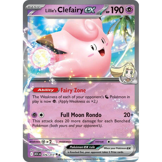 Image for Lillie's Clefairy ex (076/217) (ASC) - Pokemon