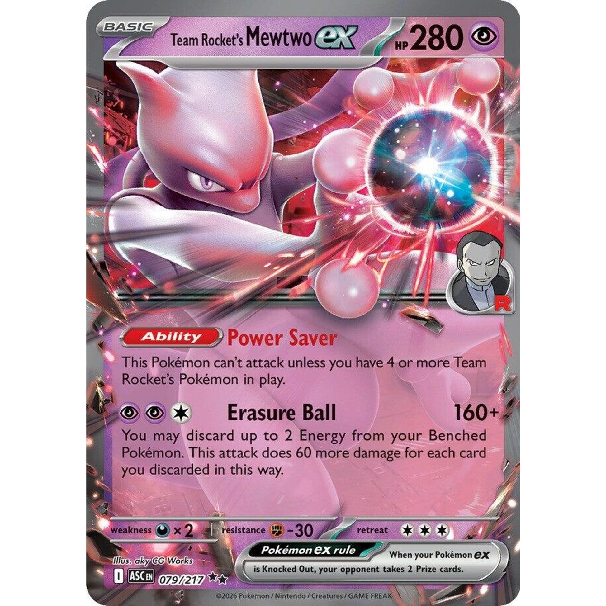 Image for Team Rocket's Mewtwo ex (079/217) (ASC) - Pokemon