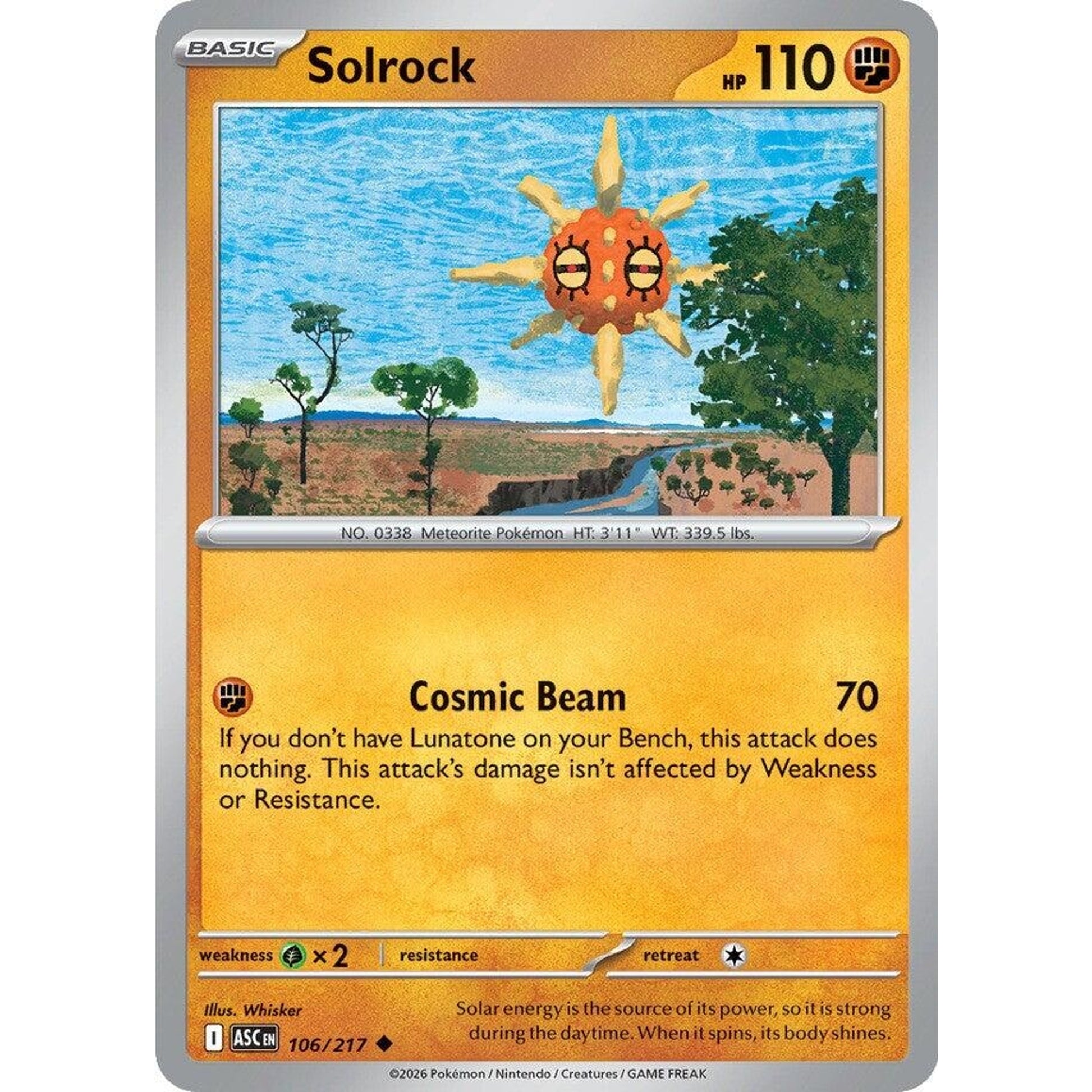 Image for Solrock (106/217) (ASC) - Pokemon