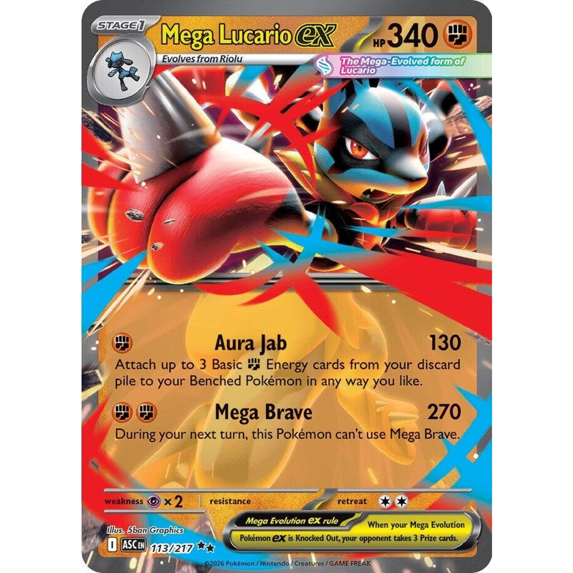 Image for Mega Lucario ex (113/217) (ASC) - Pokemon
