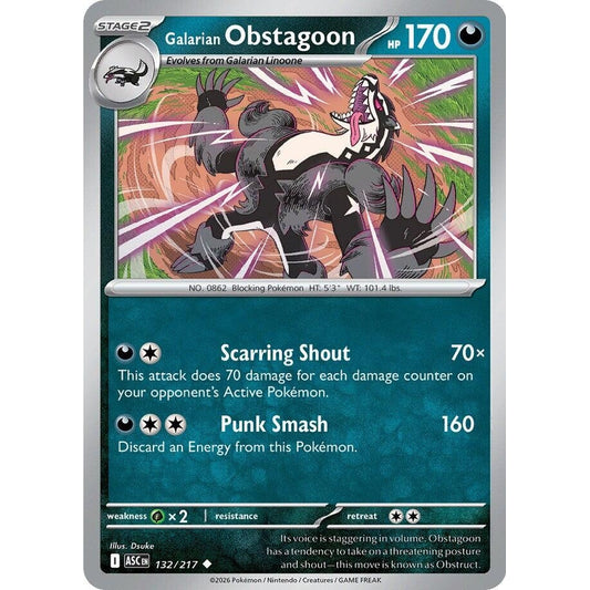 Image for Galarian Obstagoon (132/217) (ASC) - Pokemon