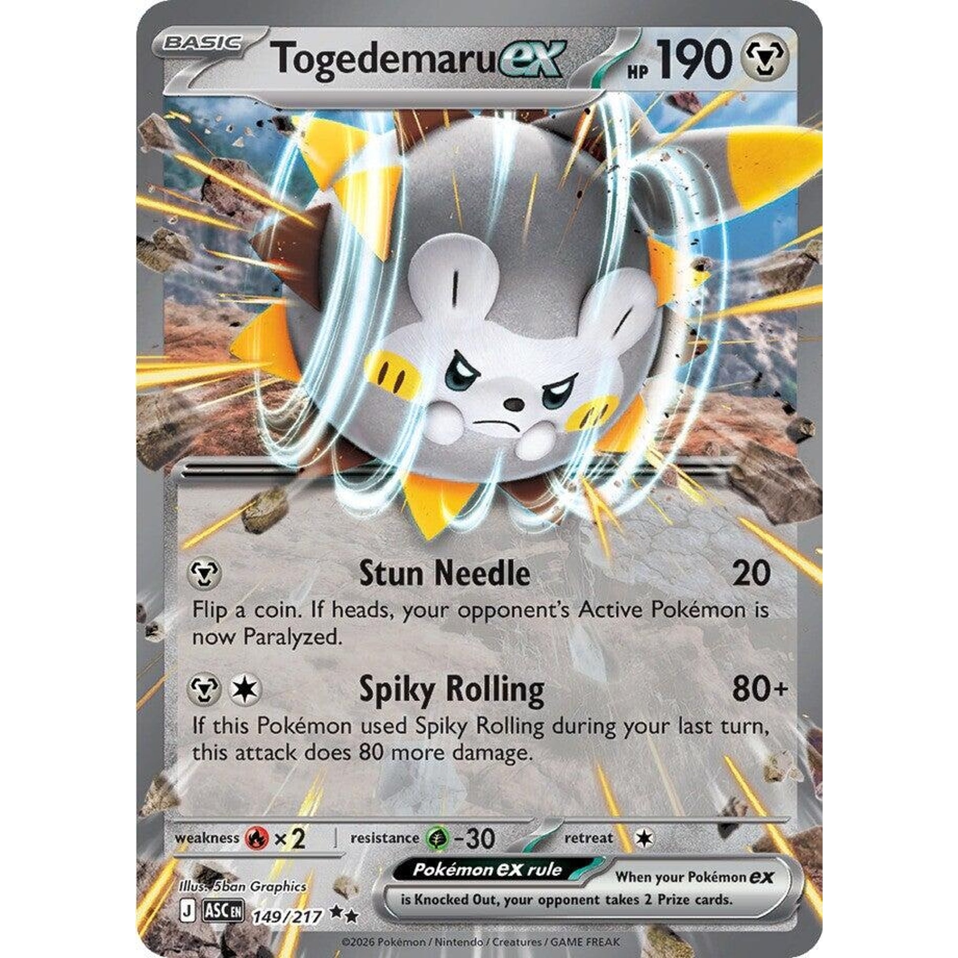 Image for Togedemaru ex (149/217) (ASC) - Pokemon