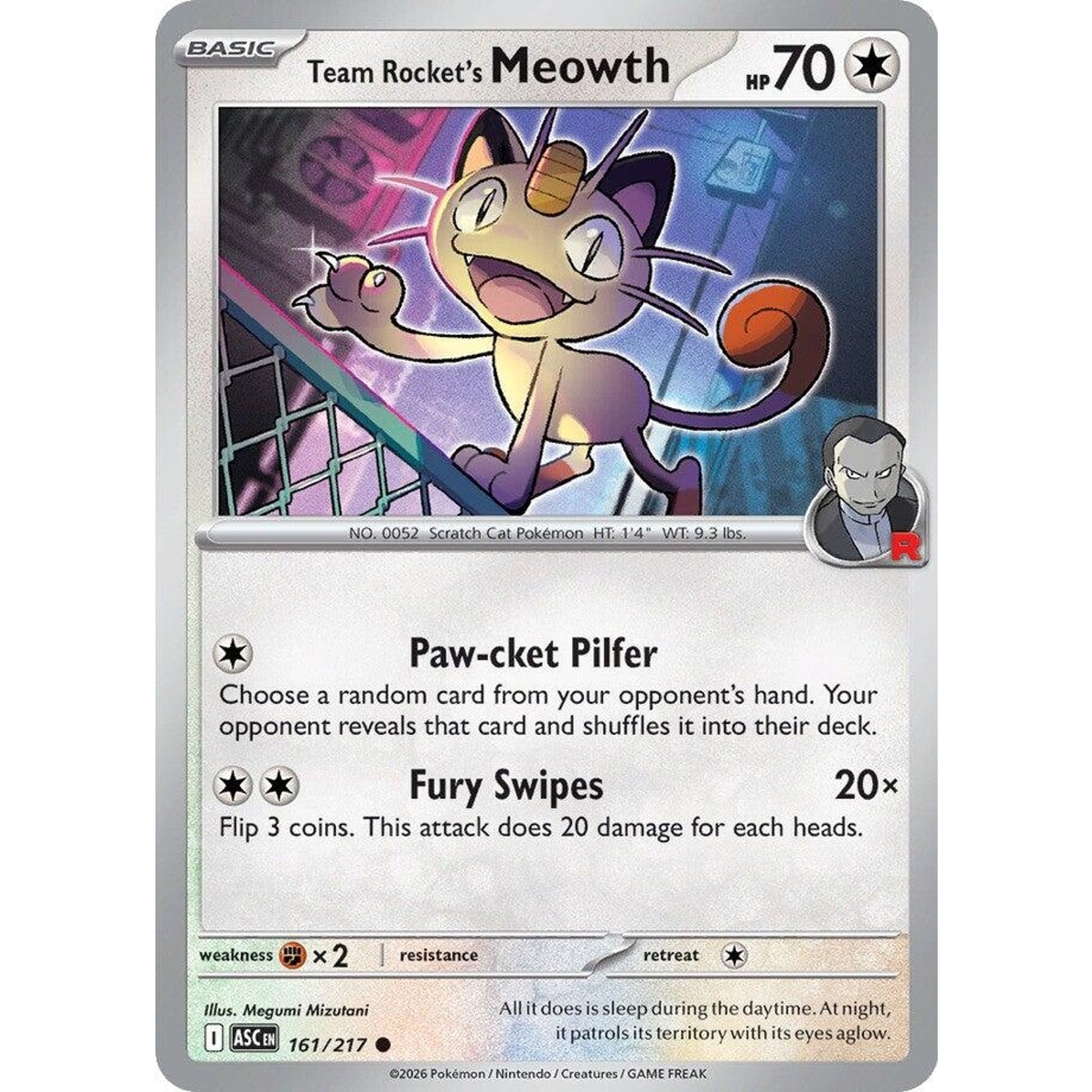 Image for Team Rocket's Meowth (161/217) (ASC) - Pokemon
