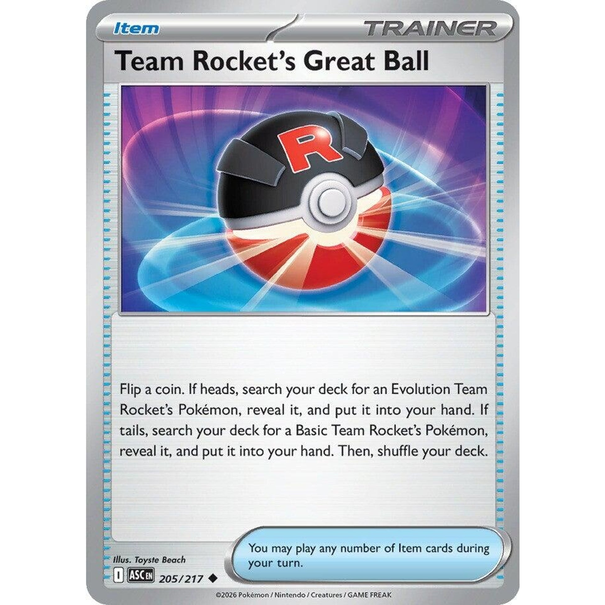 Image for Team Rocket's Great Ball (205/217) (ASC) - Pokemon