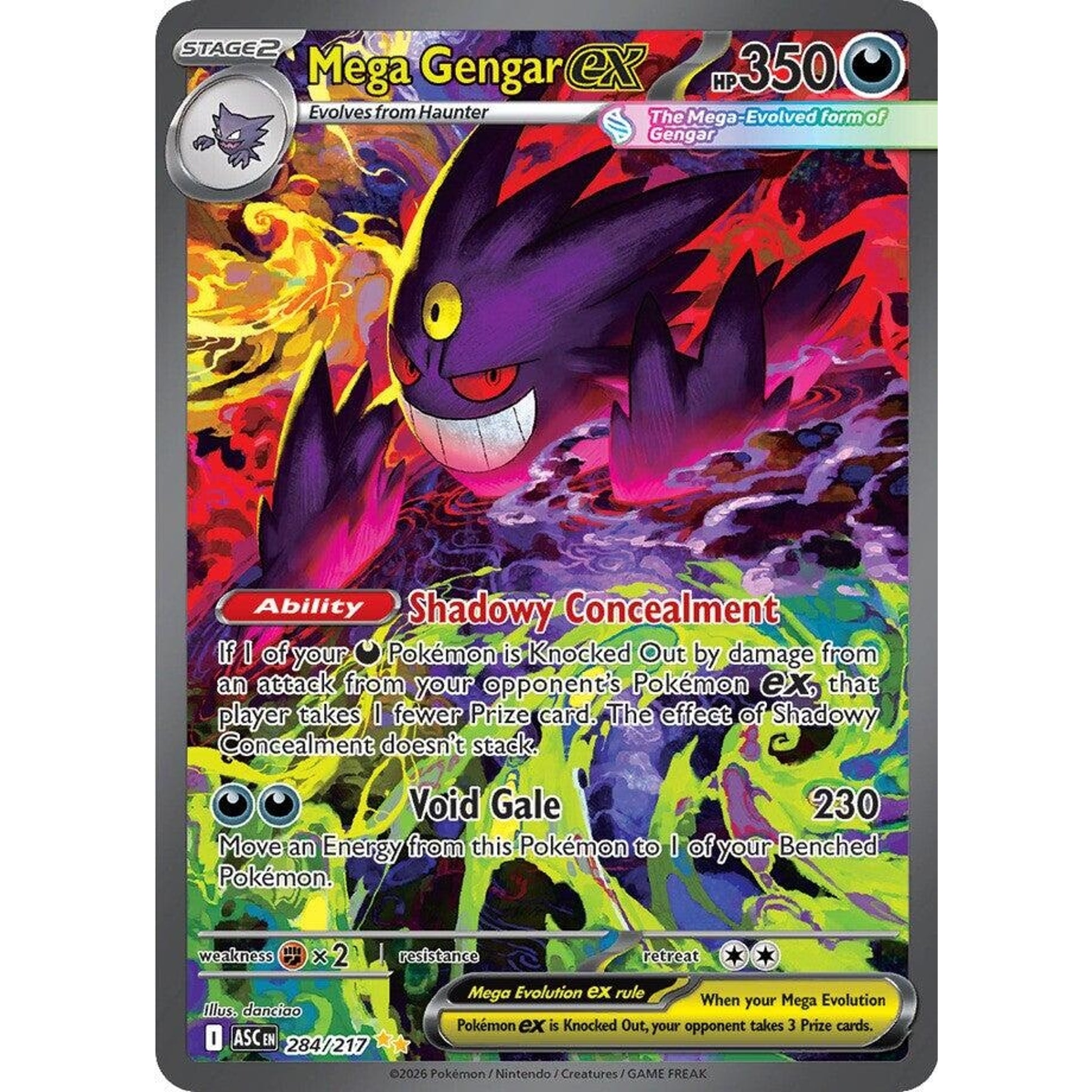 Image for Mega Gengar ex (284/217) (ASC) - Pokemon
