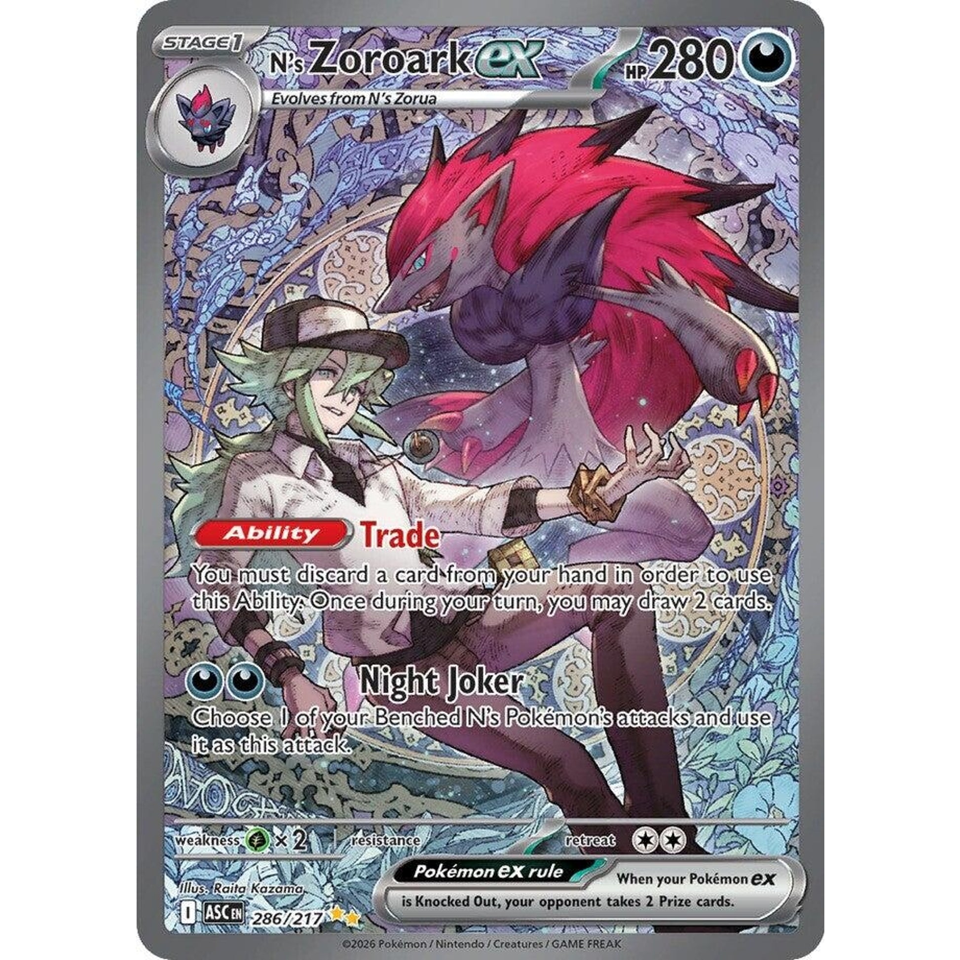 Image for N's Zoroark ex (286/217) (ASC) - Pokemon