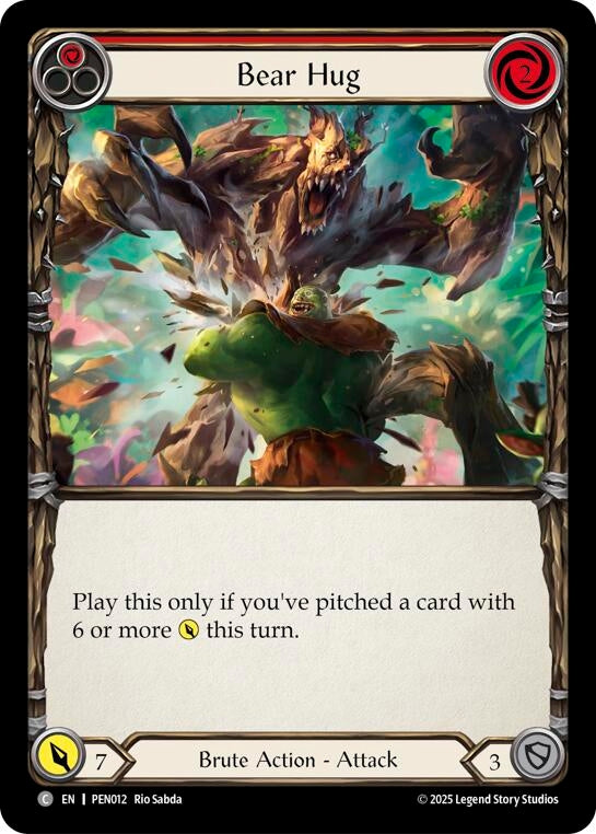 Image for Bear Hug (Red) (PEN012) (PEN) - Flesh and Blood TCG