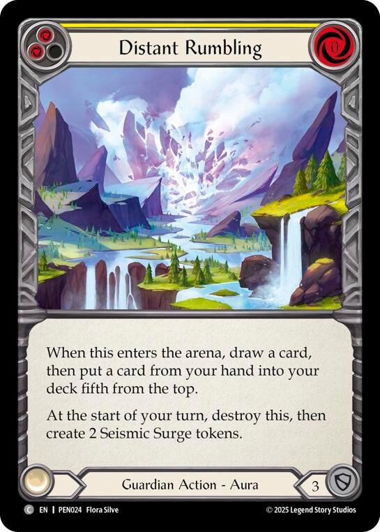 Image for Distant Rumbling (Yellow) (PEN024) (PEN) - Flesh and Blood TCG
