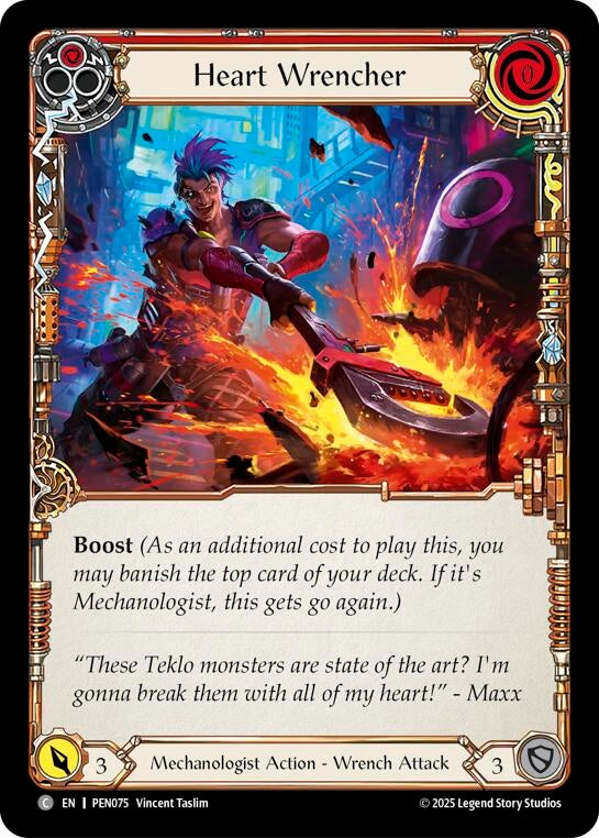 Image for Heart Wrencher (Red) (PEN075) (PEN) - Flesh and Blood TCG