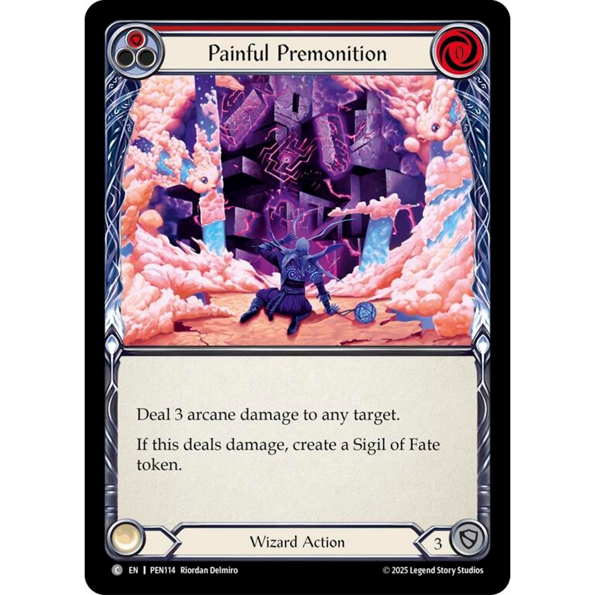 Image for Painful Premonition (Red) (PEN114) (PEN) - Flesh and Blood TCG