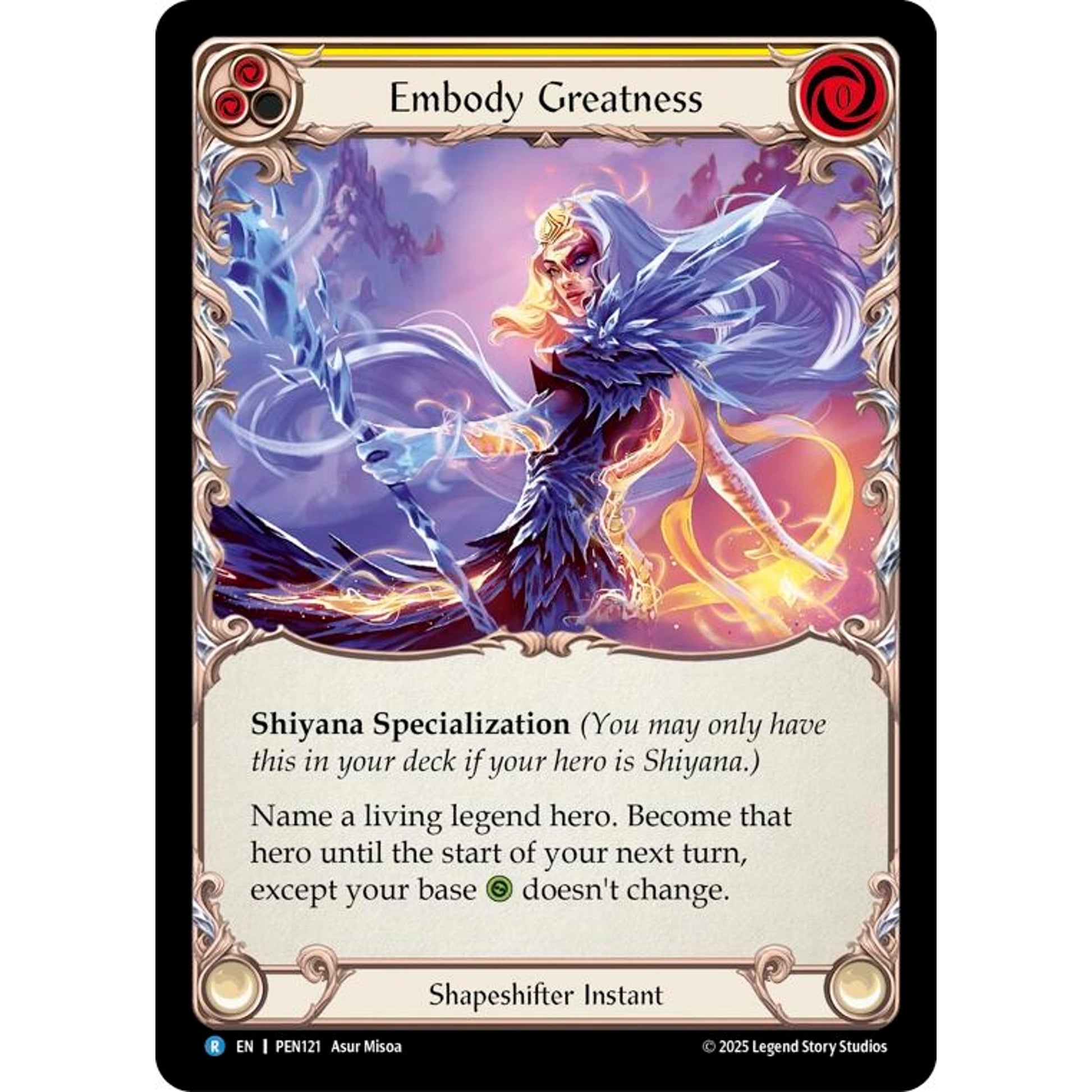 Image for Embody Greatness (Yellow) (PEN121) (PEN) - Flesh and Blood TCG