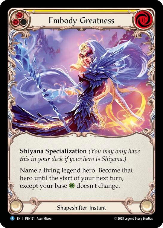 Image for Embody Greatness (Yellow) (PEN121) (PEN) - Flesh and Blood TCG