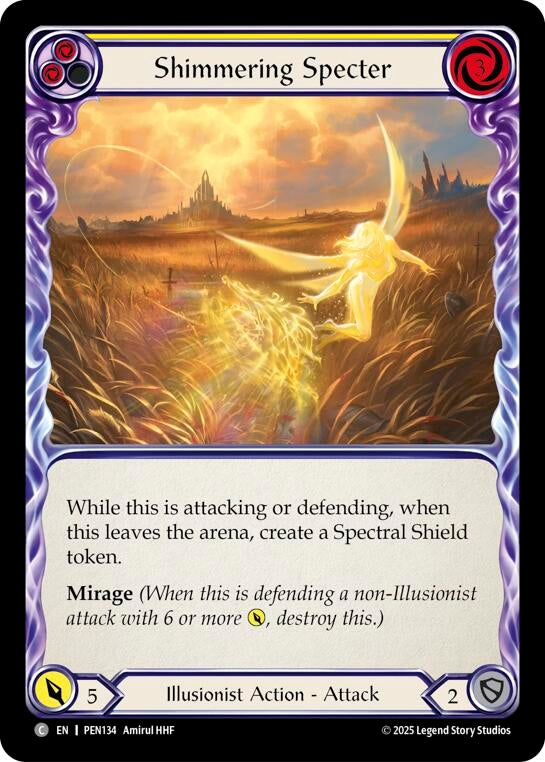 Image for Shimmering Specter (Yellow) (PEN134) (PEN) - Flesh and Blood TCG