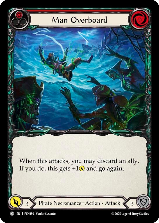 Image for Man Overboard (Red) (PEN159) (PEN) - Flesh and Blood TCG