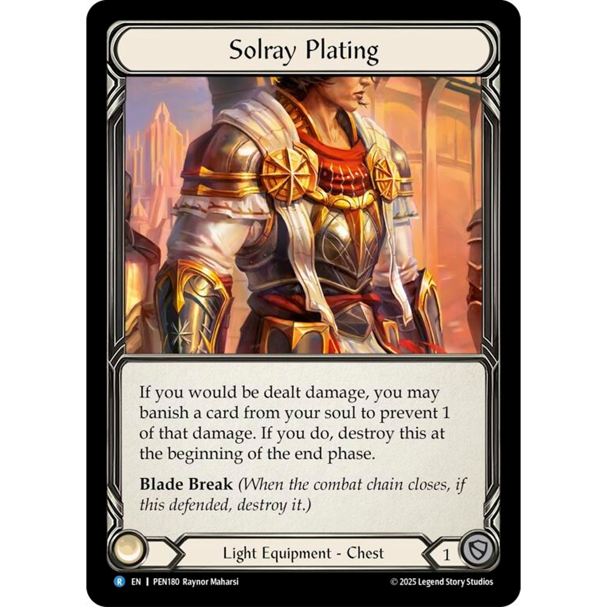Image for Solray Plating (PEN180) (PEN) - Flesh and Blood TCG
