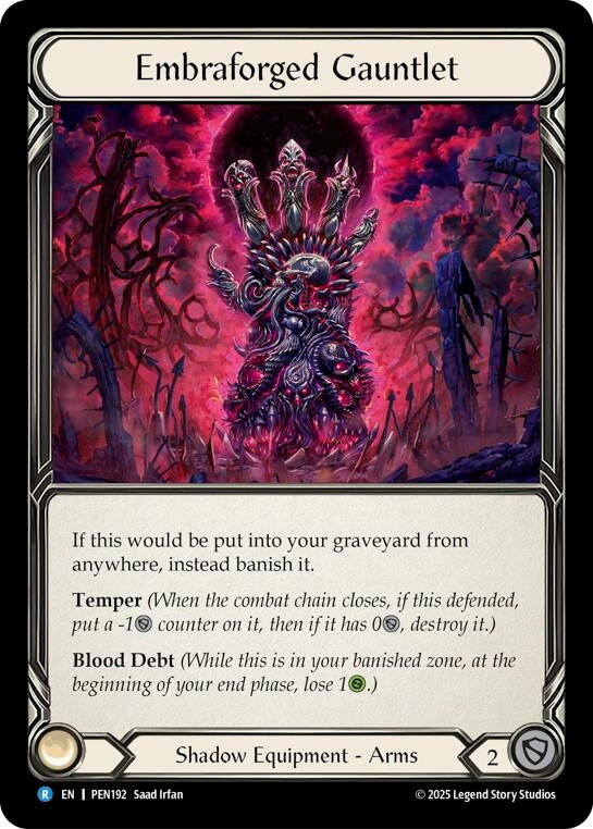 Image for Embraforged Gauntlet (PEN192) (PEN) - Flesh and Blood TCG