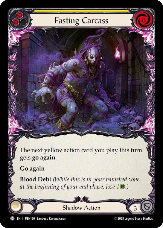 Image for Fasting Carcass (Yellow) (PEN199) (PEN) - Flesh and Blood TCG
