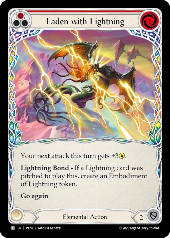 Image for Laden With Lightning (Red) (PEN212) (PEN) - Flesh and Blood TCG