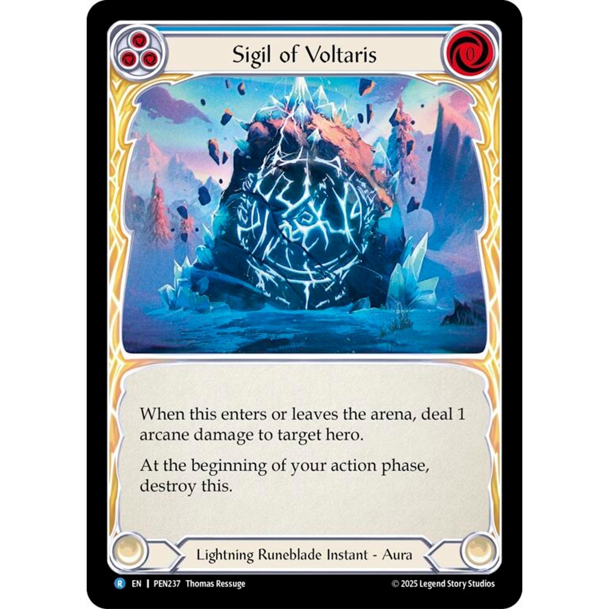 Image for Sigil Of Voltaris (Blue) (PEN237) (PEN) - Flesh and Blood TCG