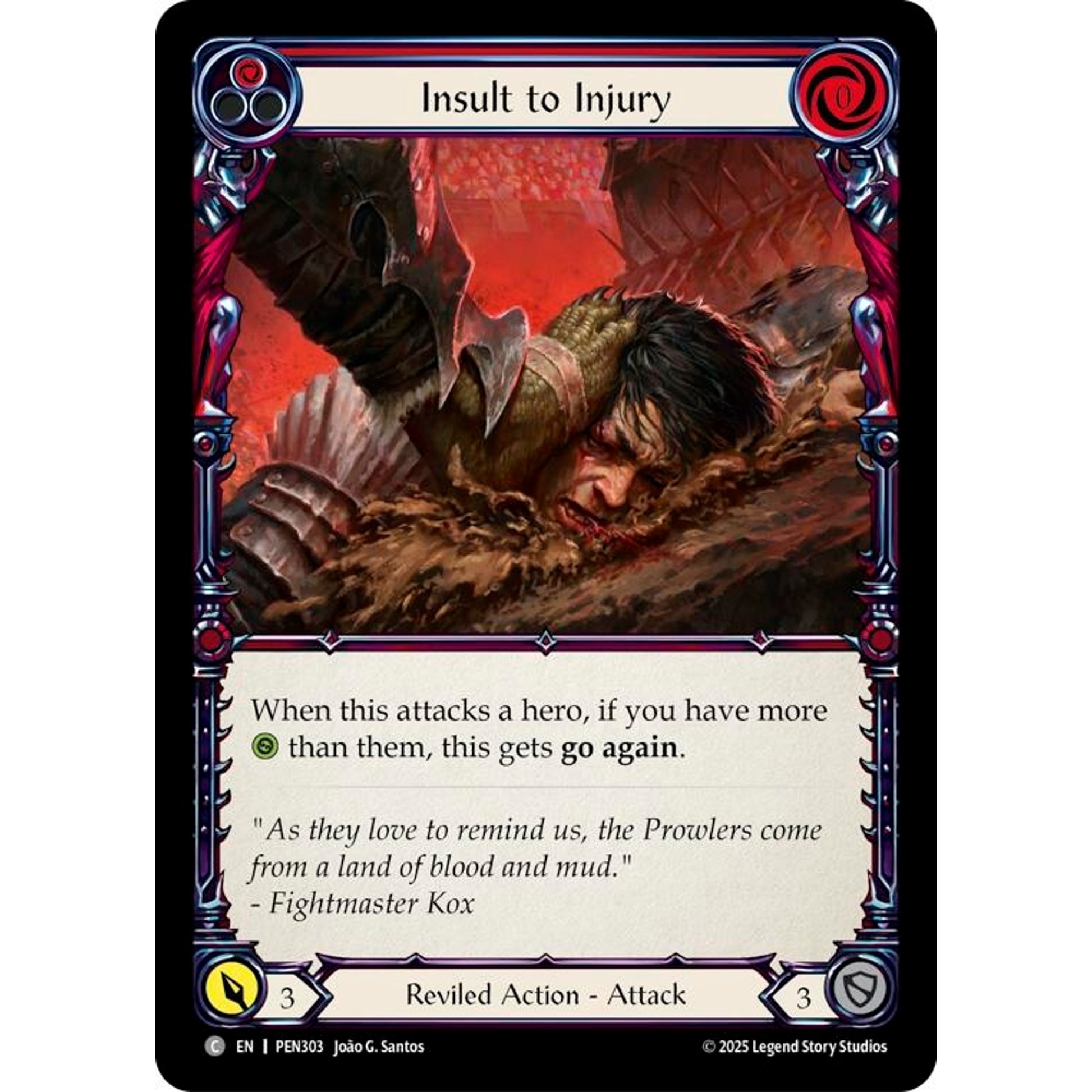 Image for Insult To Injury (Red) (PEN303) (PEN) - Flesh and Blood TCG