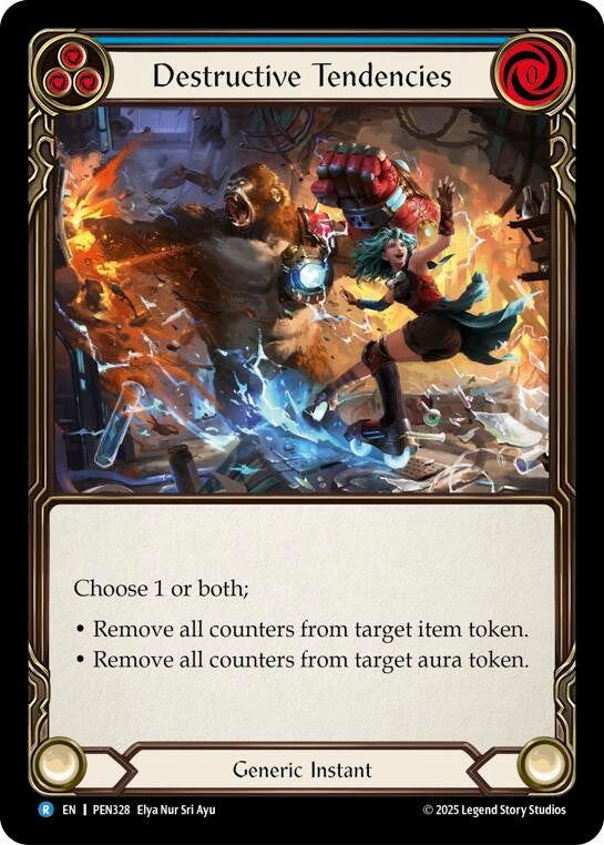 Image for Destructive Tendencies (Blue) (PEN328) (PEN) - Flesh and Blood TCG