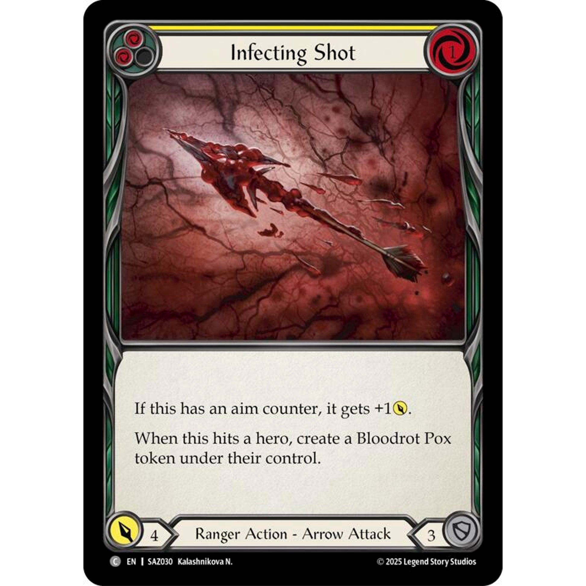 Image for Infecting Shot (Yellow) (SAZ030) - Flesh and Blood TCG