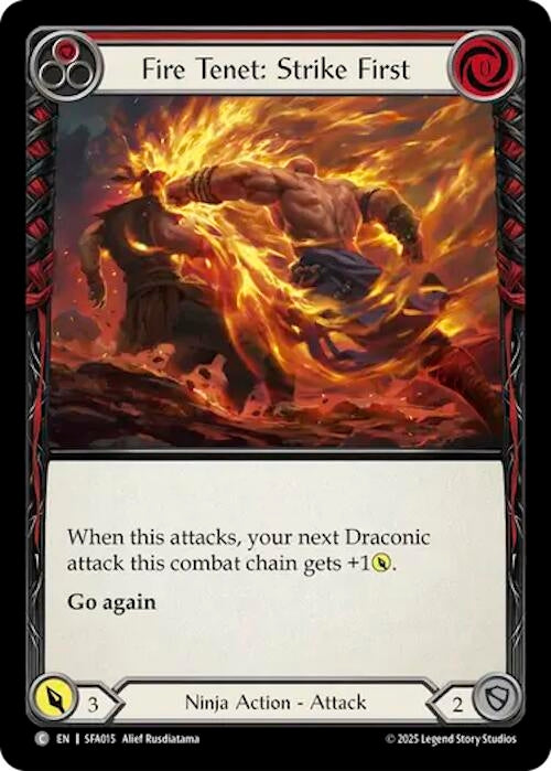 Image for Fire Tenet: Strike First (SFA015) - Flesh and Blood TCG