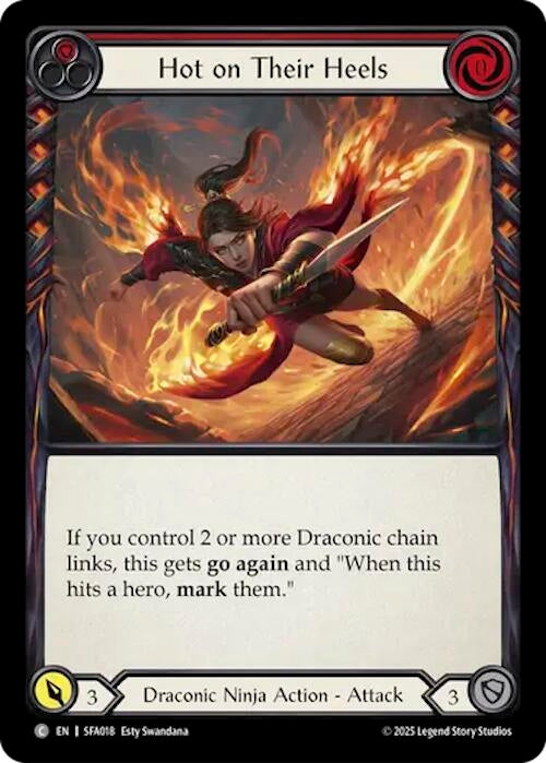 Image for Hot on Their Heels (SFA018) - Flesh and Blood TCG