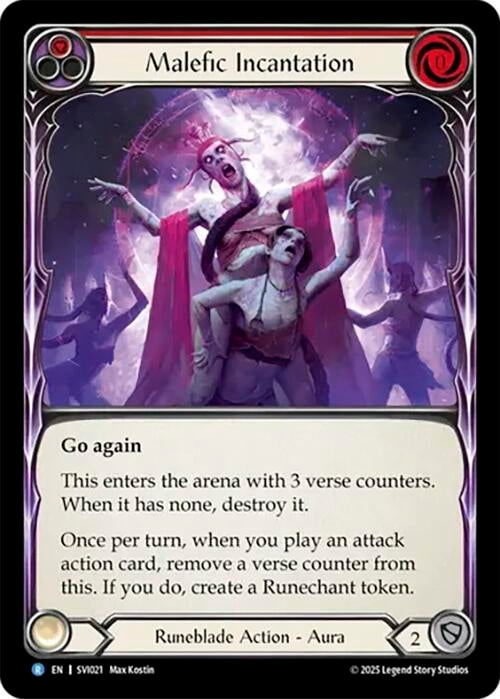 Image for Malefic Incantation (Red) (SVI021) - Flesh and Blood TCG
