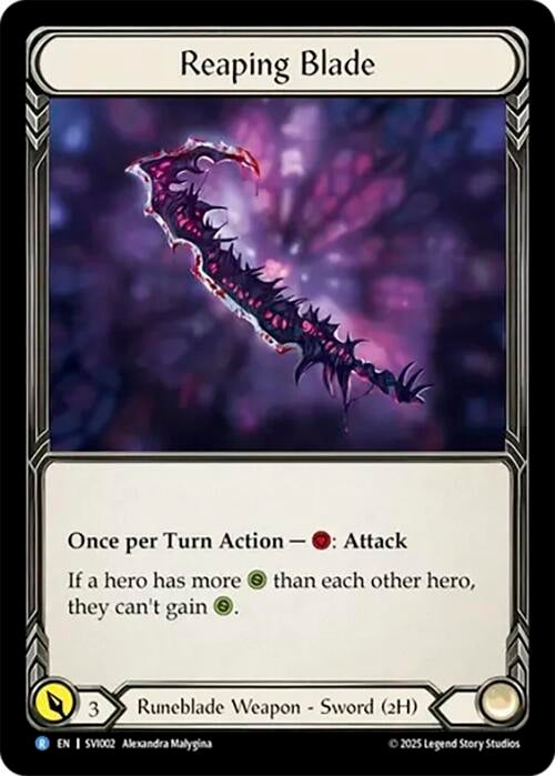 Image for Reaping Blade (SVI002) - Flesh and Blood TCG