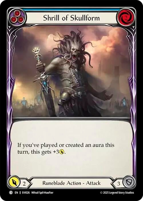 Image for Shrill of Skullform (Blue) (SVI026) - Flesh and Blood TCG