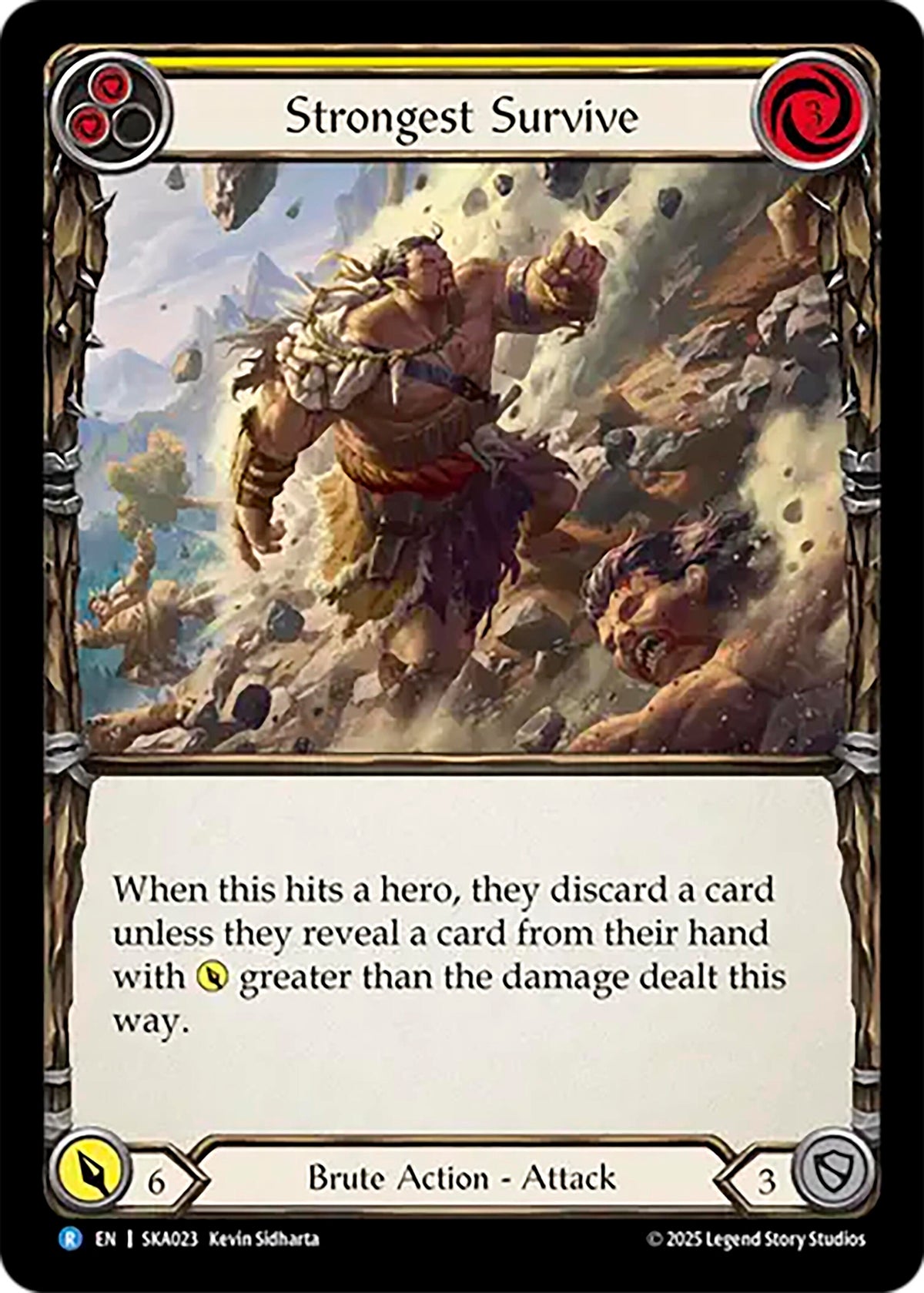Image for Strongest Survive (Yellow) (SKA023) - Flesh and Blood TCG