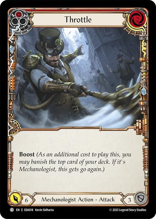 Image for Throttle (Red) (SDA018) - Flesh and Blood TCG