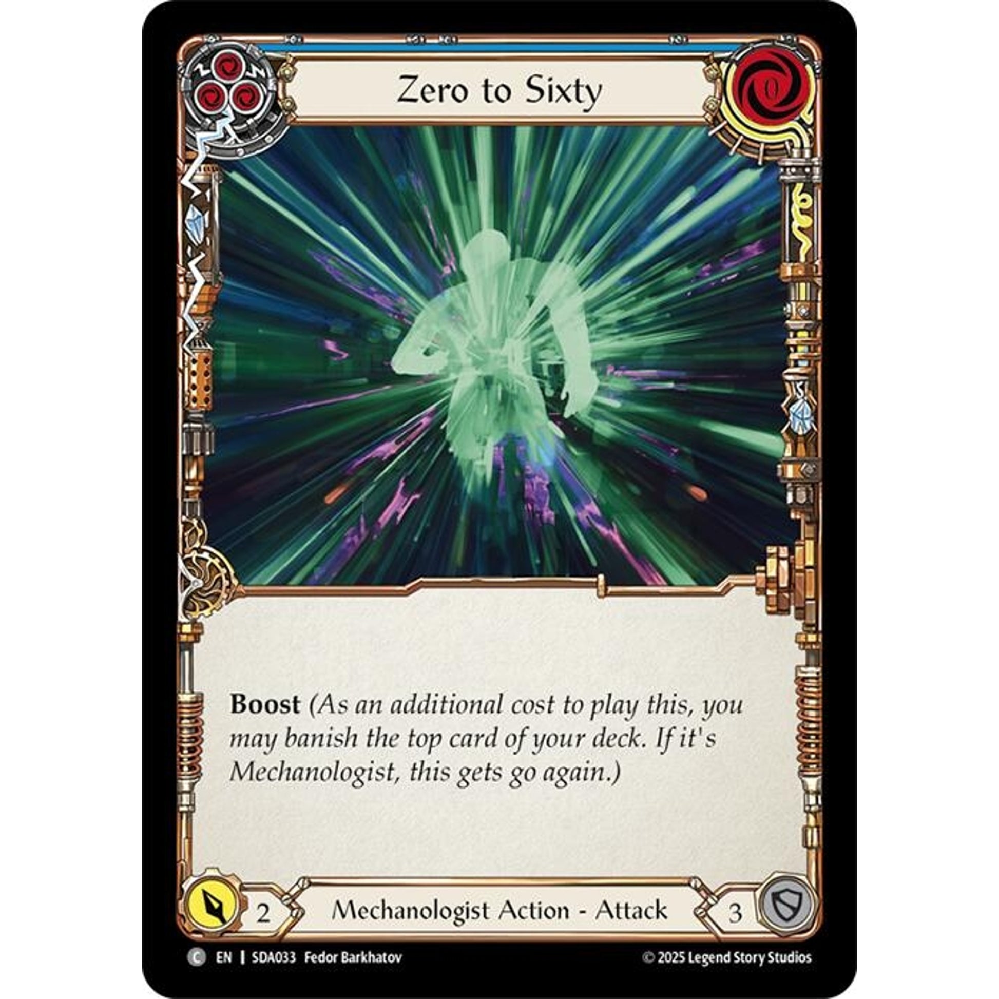 Image for Zero to Sixty (Blue) (SDA033) - Flesh and Blood TCG